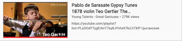 Pablo de Sarasate Gypsy Tunes