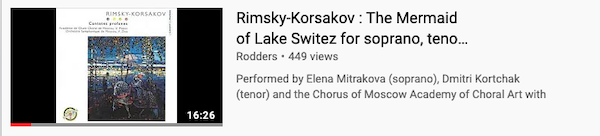 Rimsky-Korsakov : The Mermaid of Lake Switez