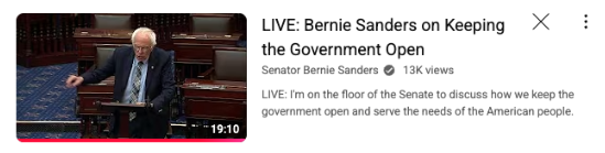 Bernie Sanders on Keeping the Government Open