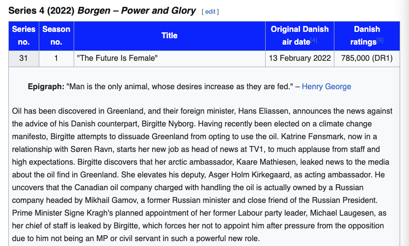 Borgen - Power and Glory series description