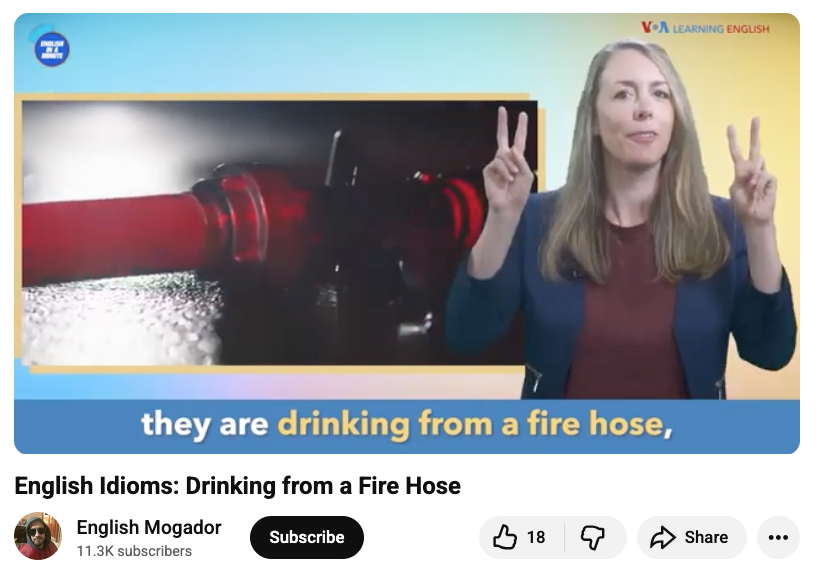 Drinking from a fire hose