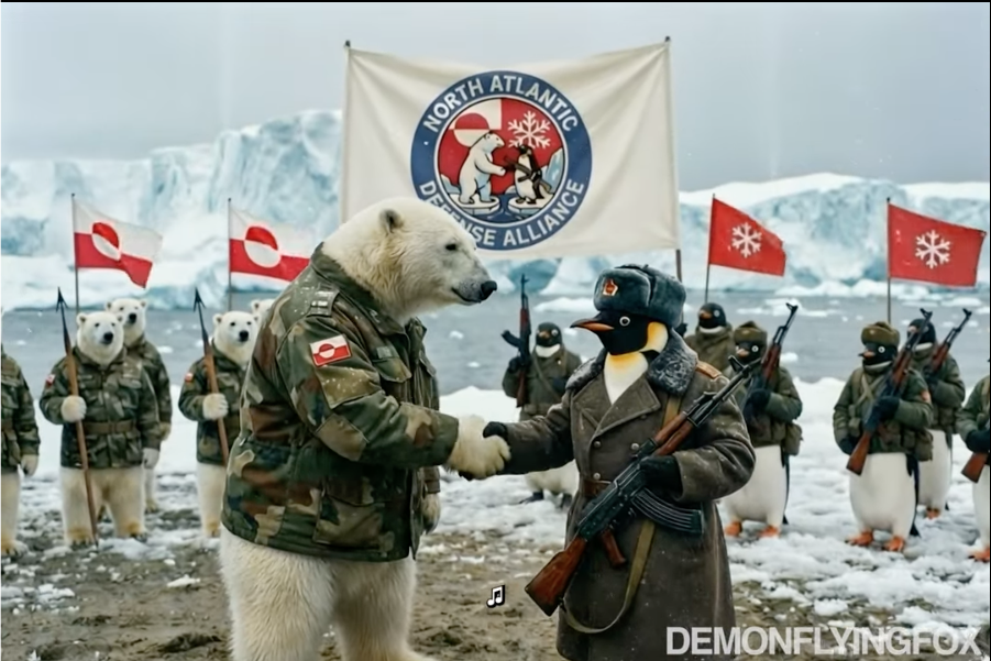 Defending Greenland from invasion -  animated satire