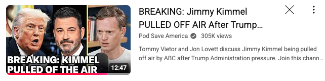 Tommy Vietor and Jon Lovett discuss Jimmy Kimmel being pulled off air by ABC