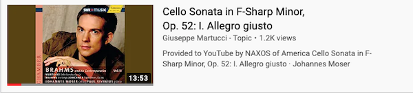 Giuseppe Martucci - Cello Sonata in F-Sharp Minor