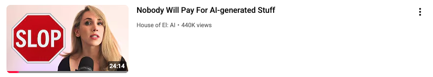 Nobody will pay for AI-generated stuff