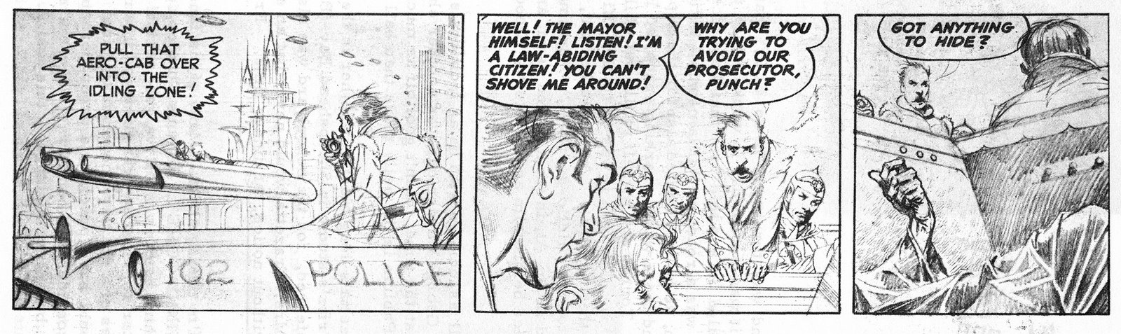 Frazetta helped out with daily Flash Gordon strip for Dan Barry